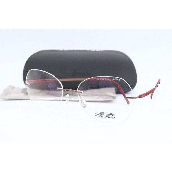 New Authentic Silhouette Titan 5540 JL 6040 Cat Eye Caramel Brick Frame 5mm - Picture 1 of 5